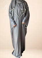 شرشف صلاة سستة رمادى مزين بالكروشيه فخم من لاجور