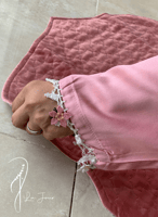 شرشف صلاة اويا ورد وردي بصلي قطن ستان و الطرحة متص...