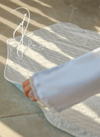 شرشف صلاة لف قطن ابيض بالورد الاويا المميز