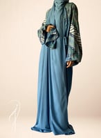 شرشف صلاة باتيك لف مفتوح ازرق منقوش