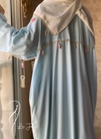 شرشف صلاة سحاب ازرق كروشيه يدوي