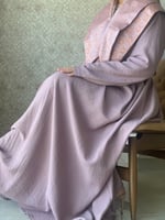 جلابية موف فاتح لفندر مع حولا مقصبة