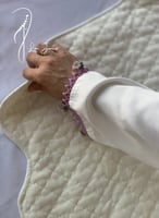 شرشف صلاة لف أبيض بالكروشبه و الورد الاويا الفاخر