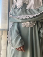 شرشف صلاة تفني مع كروشيه تركي ابيض