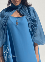 ثوب وكاب شيفون حرير