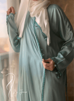 شرشف صلاة لف تفني فيروزي بالكروشبه و الورد الاويا...