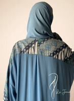 شرشف صلاة باتيك لف مفتوح ازرق منقوش