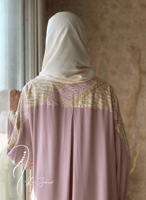 شرشف صلاة لف طرحة منفصلة وردي