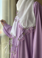 شرشف صلاة سستة موف فاتح كروشيه اويا يدوي واويا طرح...