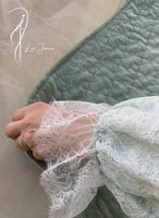 شرشف مرد لف سماوي باستيل دانتيل طرحة منفصلة