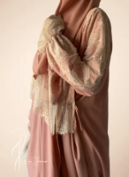 شرشف صغار لف خربزي مع دانتيل طرحة منفصلة