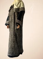 شرشف صلاة سستة طرحة اسودو بيج منقوش بني منفصلة.