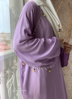 شرشف صلاة سحاب موف كروشيه يدوي و الطرحة منفصلة .