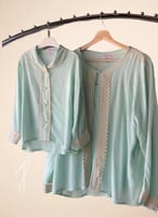 بيجامة أطفال قطن تفني منقط قيطان بيج