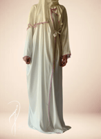 شرشف صلاة لف أبيض بالكروشبه و الورد الاويا الفاخر