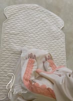 شرشف صلاة لف جبير خربزي و الطرحة مثبتة .