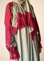 شرشف مرد لف رمادي دانتيل فوشي طرحة منفصلة