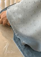 شرشف صلاة سحاب ازرق كروشيه يدوي