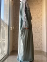 شرشف صلاة تفني مع كروشيه تركي ابيض