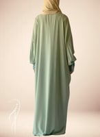 شرشف صلاة باتيك سستة اخضر الطرحة مثبتة .