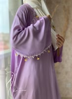 شرشف صلاة سحاب موف كروشيه يدوي و الطرحة منفصلة .