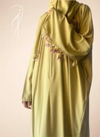 شرشف صلاة سسنة فستقي اخضر فاتح كروشيه يدوي و الطرح...