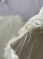 شرشف صلاة جبير فاخر اوف وايت طرحة منفصلة