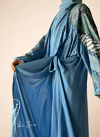 شرشف صلاة باتيك لف مفتوح ازرق منقوش