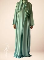 شرشف صلاة لف تفني اخضر بالكروشبه و الورد الاويا ال...