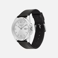 ساعة كوتش جلد رجالي أسود