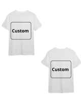 تيشيرت أبيض طباعهDTF حسب الطلب