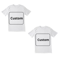 تيشيرت قطعتين أبيض طباعه سبلميشن حسب الطلب