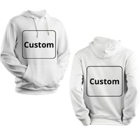 هودي ابيض طباعهDTF حسب الطلب