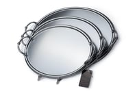 طقم صواني تقديم رغد استيل 3حبة