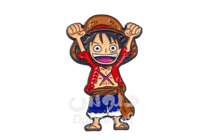 ستيكر معدني لاصق انمي شخصية لوفي