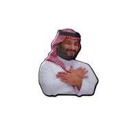 ستيكر معدني ولي العهد الأمير محمد بن سلمان