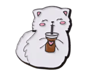 هرة وقهوة باردة