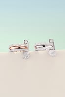 LOVE, SMILE, BONHEUR TRIPLE HOOP SAFETY PIN RING