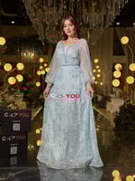 فستان سهرة 7205 إطلالة ملكية ساحرة بلون سماوي راقٍ...