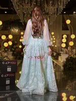 فستان سهرة 7205 إطلالة ملكية ساحرة بلون سماوي راقٍ...