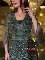 فستان سهرة 4238 لمعة فاخرة وقصّة تطيّل القامة. فست...