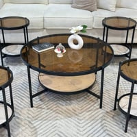 طقم طاولات ضيافة دورين 5 قطع