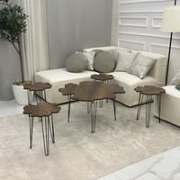 طقم طاولات ضيافة خشبية