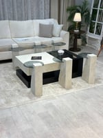 طقم طاولة بديل الرخام 7 قطع – فخامة تلامس الواقع