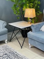 طاولة جانبية مربع أسود خشب شكل رخام #عروض شهر رمضا...