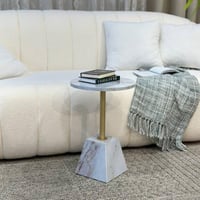 طاولة خدمة دائري بديل رخام تخفيضات كافيني