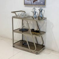 عربية 3 دور شكل سفينة زجاج بني