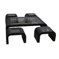 طقم طاولات ارضي 5قطع لون الأسود