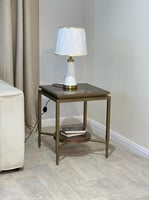 طقم طاولات ضيافة مع زاويتان جانبية سطح لون بني(TL)