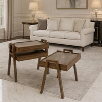 طقم طاولة خدمة لون بني